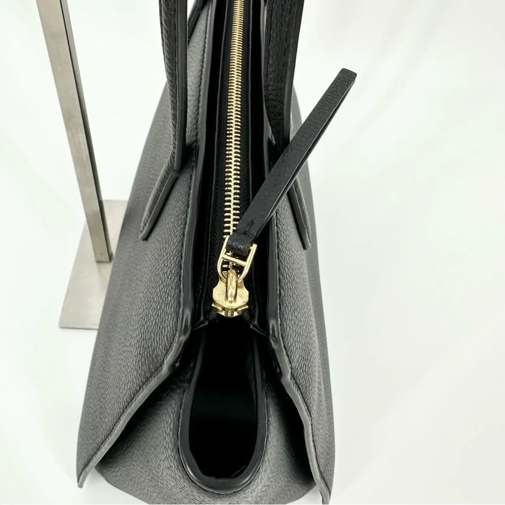 Tory Burch Robinson Leather Tote Bag Black